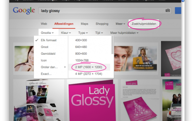 Hoge resolutie afbeeldingen zoeken via Google